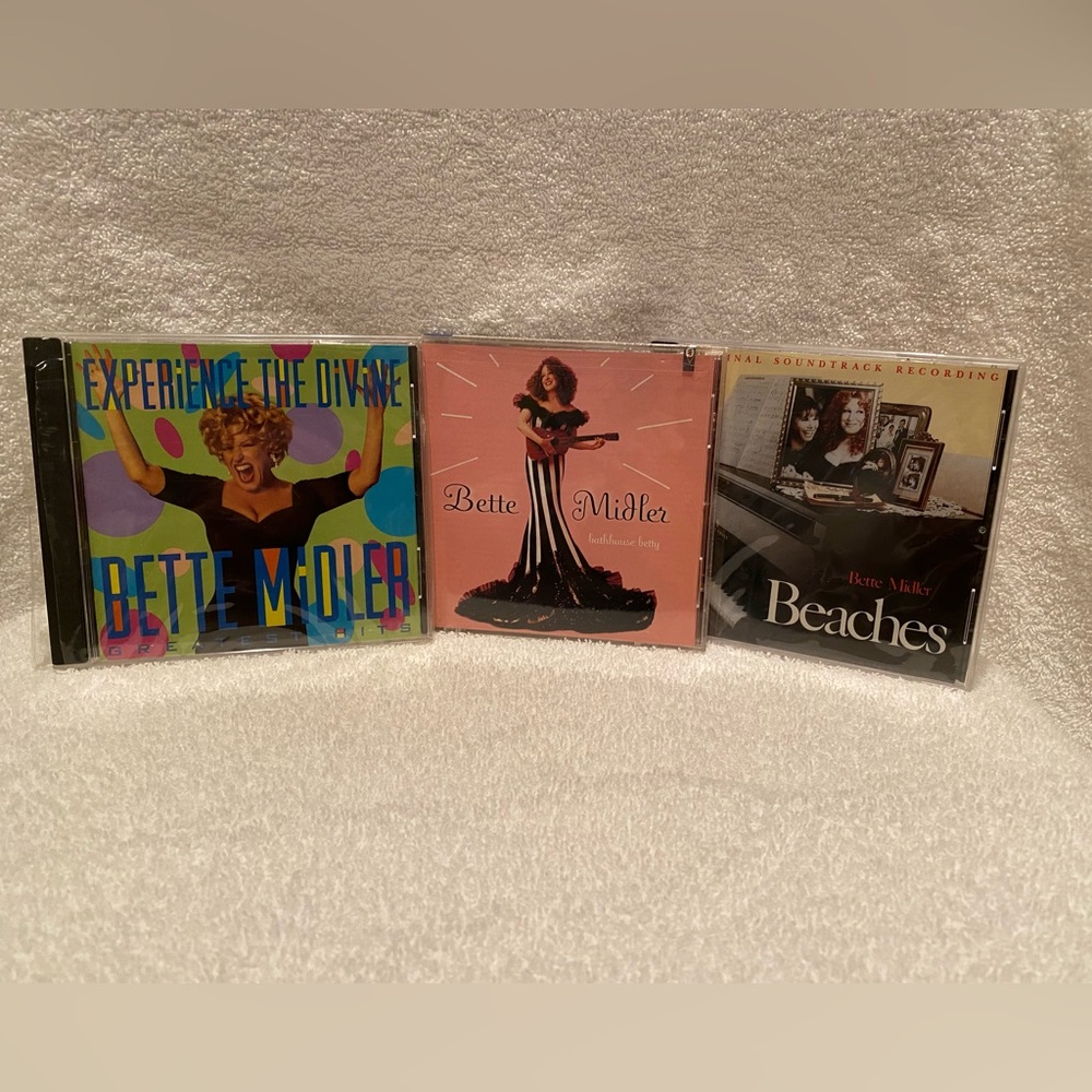 NIP Trio of Bette Middler CDs - Experience the Divine, Beaches & Bathhouse Betty